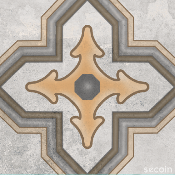 ENCAUSTIC POTTERY TILE GP 2581